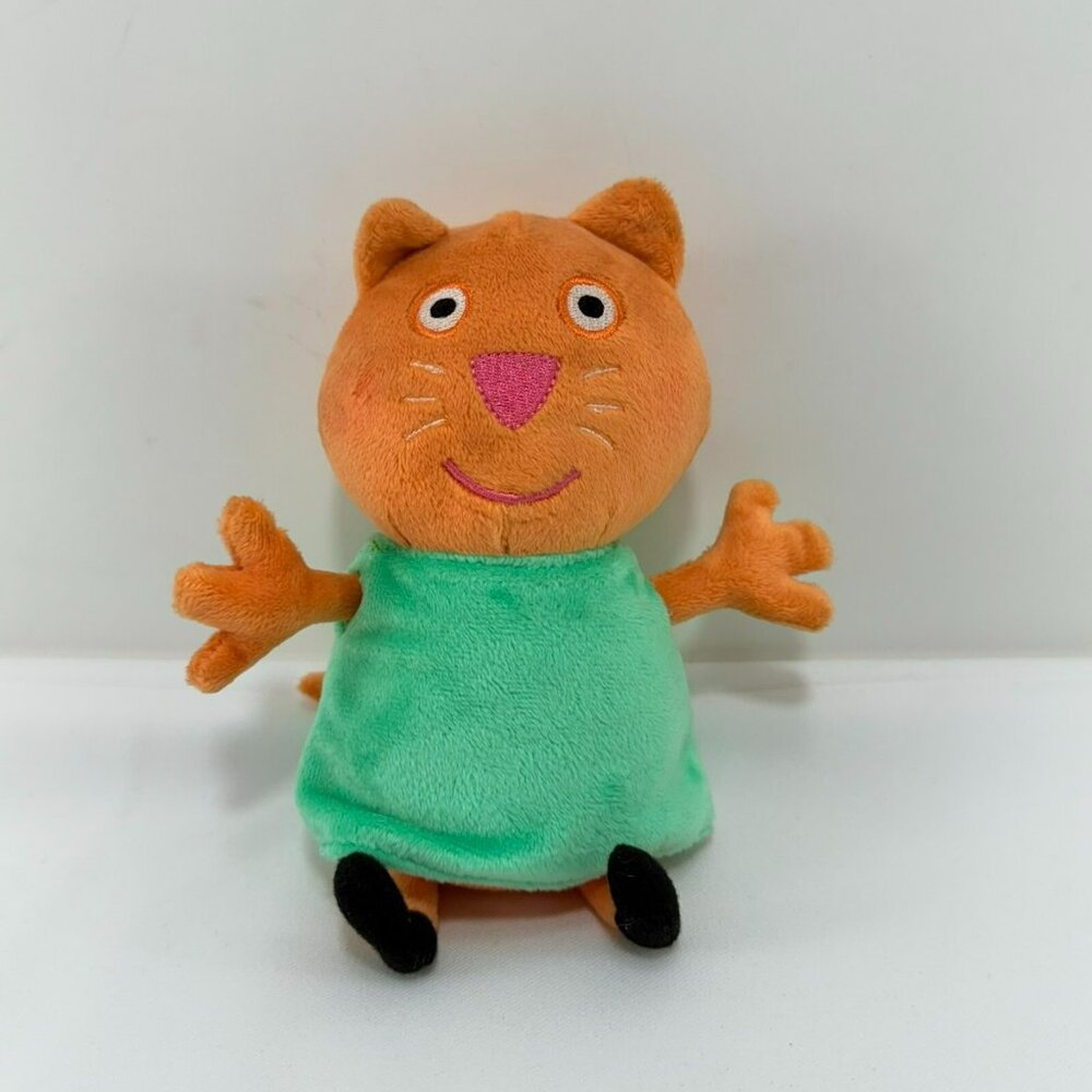 Abd Peppa Pig Candy Cat Toy Plush Female Kitten Green Dress Shirt Sitting Kid